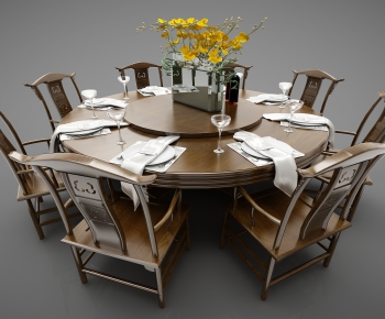 New Chinese Style Dining Table And Chairs-ID:566095936