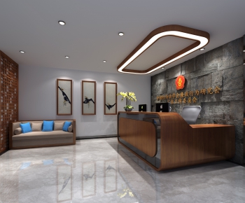 New Chinese Style Office Reception Desk-ID:247928821