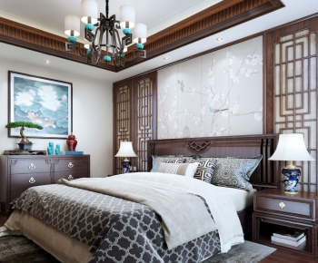 New Chinese Style Bedroom-ID:281354178