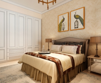 Simple European Style Bedroom-ID:893167554