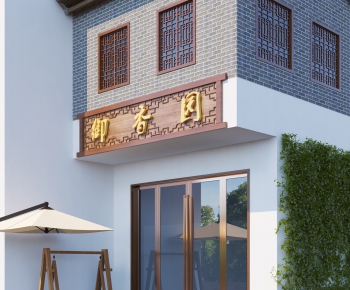 New Chinese Style Facade Element-ID:395145529