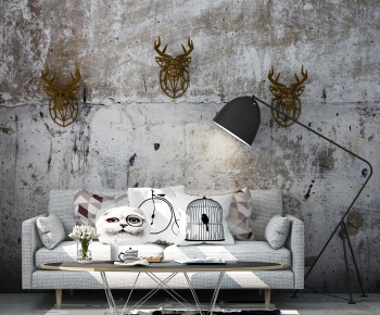 Nordic Style A Sofa For Two-ID:228810195
