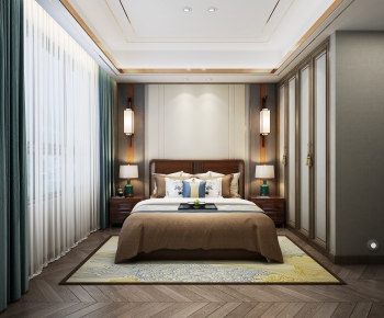 New Chinese Style Bedroom-ID:308364157