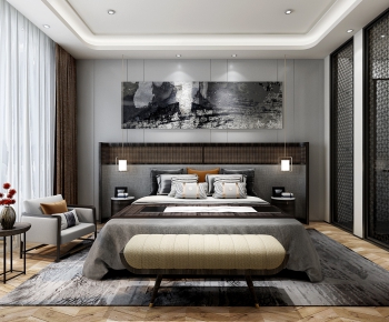 New Chinese Style Bedroom-ID:918808699