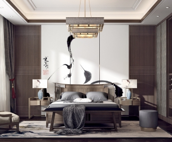 New Chinese Style Bedroom-ID:711652476
