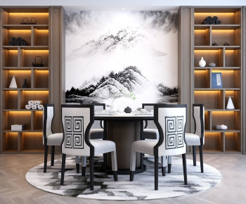 New Chinese Style Dining Table And Chairs-ID:881275684