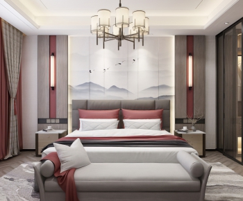 New Chinese Style Bedroom-ID:477546337