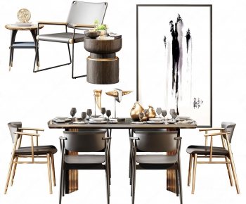 Nordic Style Dining Table And Chairs-ID:513299151