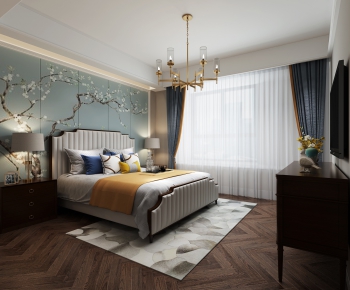 American Style Bedroom-ID:688860712