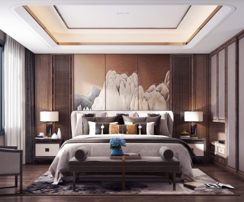 New Chinese Style Bedroom-ID:867694429