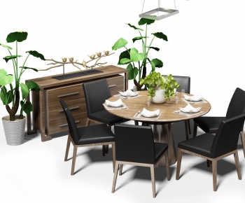 Post Modern Style Dining Table And Chairs-ID:197304729