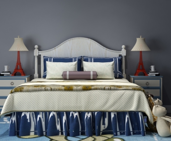 Idyllic Style Double Bed-ID:589191953