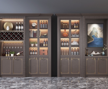 New Chinese Style Wine Cabinet-ID:972700651