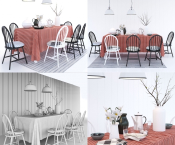 Nordic Style Dining Table And Chairs-ID:716712325