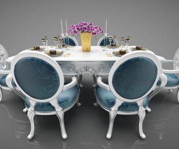 European Style Dining Table And Chairs-ID:153783279