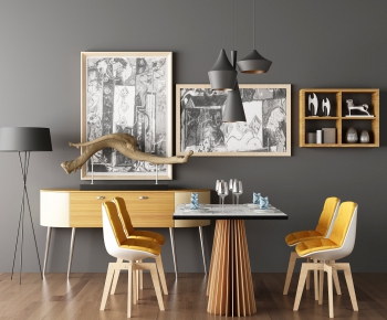 Nordic Style Dining Table And Chairs-ID:599635869