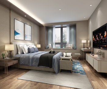 New Chinese Style Bedroom-ID:254071557