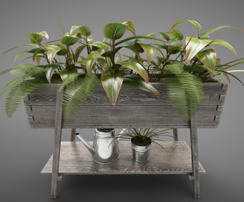 Modern Potted Green Plant-ID:658888588