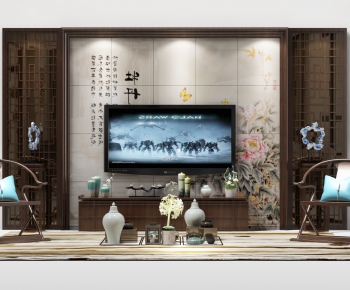 New Chinese Style TV Cabinet-ID:638417812