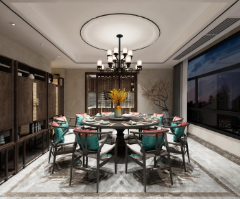 New Chinese Style Dining Room-ID:388979969