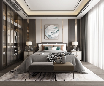 New Chinese Style Bedroom-ID:180118893