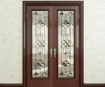 Modern Solid Wood Door-ID:602539946