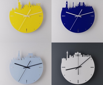 北欧创意城市天际线钟表组合-ID:180248667