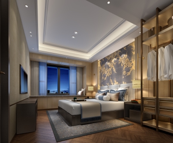 New Chinese Style Bedroom-ID:980401241