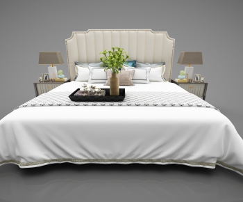 Modern Double Bed-ID:709712136