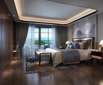New Chinese Style Bedroom-ID:940264482