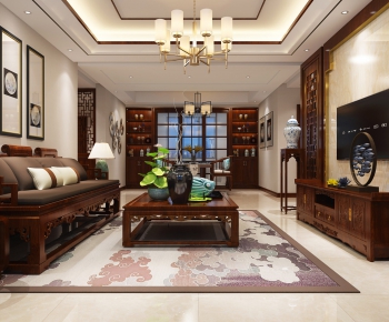 Chinese Style A Living Room-ID:304295758