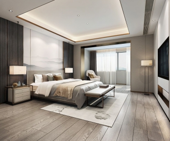 New Chinese Style Bedroom-ID:864265437