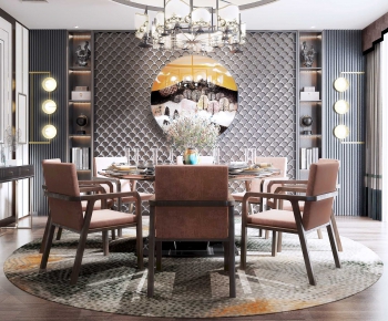 New Chinese Style Dining Room-ID:617931171