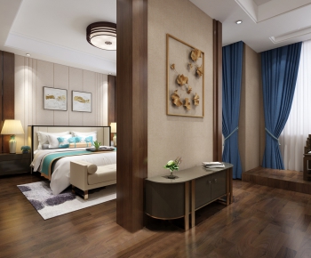 New Chinese Style Bedroom-ID:751211579