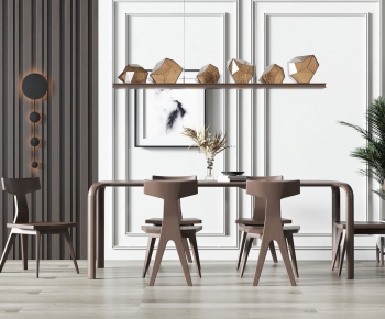 Nordic Style Dining Table And Chairs-ID:273781425