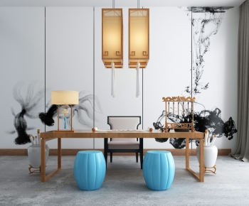 New Chinese Style Tea Tables And Chairs-ID:804620991