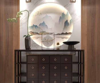 New Chinese Style Side Cabinet/Entrance Cabinet-ID:241651629