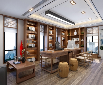 New Chinese Style Manager's Office-ID:732255158
