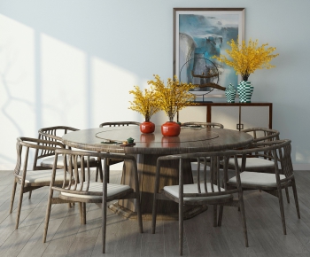New Chinese Style Dining Table And Chairs-ID:595094374