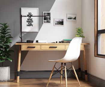 Modern Computer Desk And Chair-ID:561299331