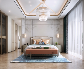 New Chinese Style Bedroom-ID:683962616