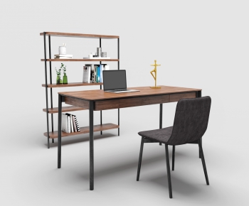 Modern Computer Desk And Chair-ID:797106253