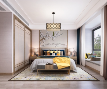 New Chinese Style Bedroom-ID:734130658