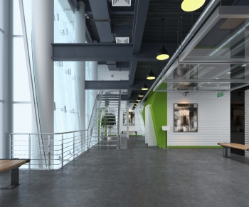 Industrial Style Office Aisle-ID:290063915