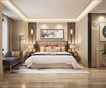 New Chinese Style Bedroom-ID:547719621