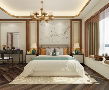 New Chinese Style Bedroom-ID:560071413