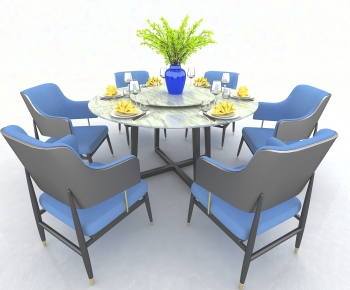 New Chinese Style Dining Table And Chairs-ID:446412881