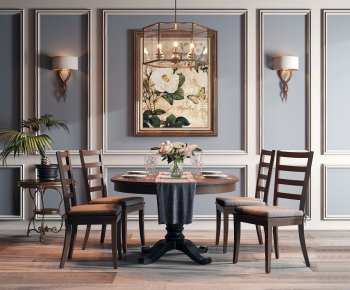 American Style Dining Table And Chairs-ID:936765679