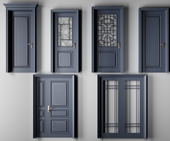 New Chinese Style Solid Wood Door-ID:729791735