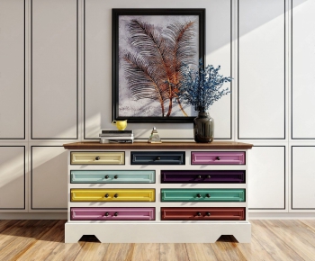 American Style Side Cabinet/Entrance Cabinet-ID:489251372